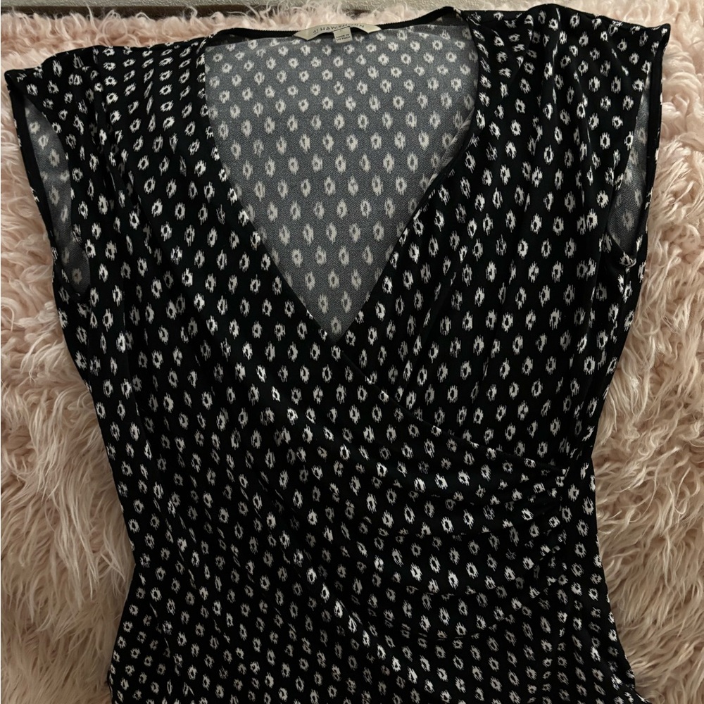 41 Hawthorne faux wrap sleeveless blouse